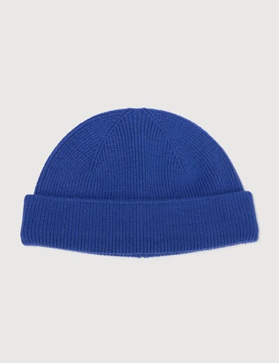 Bonnet bleu electrique homme