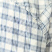 Chemise droite courte en coton ecru homme