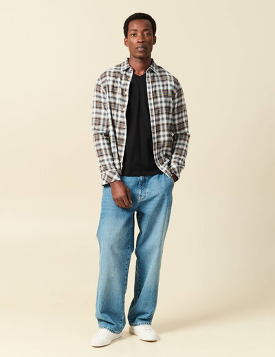 Lot de t-shirts col v manches courtes blanc homme
