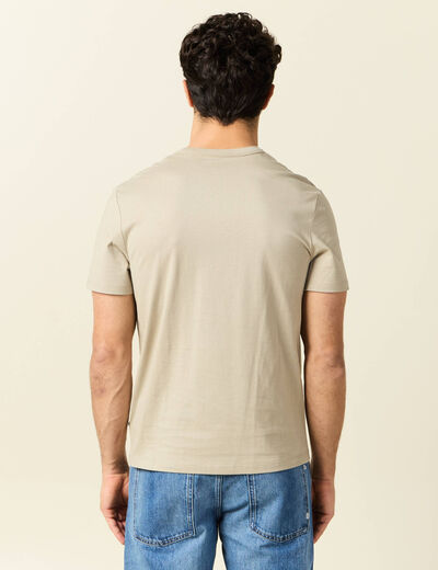 T-shirt éco-responsable beige homme