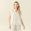 Blouse manches courtes blanc femme