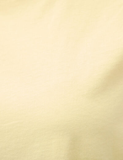 T-shirt manches courtes jaune pastel femme
