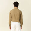 Col cintr&eacute; en coton manches longues marron homme