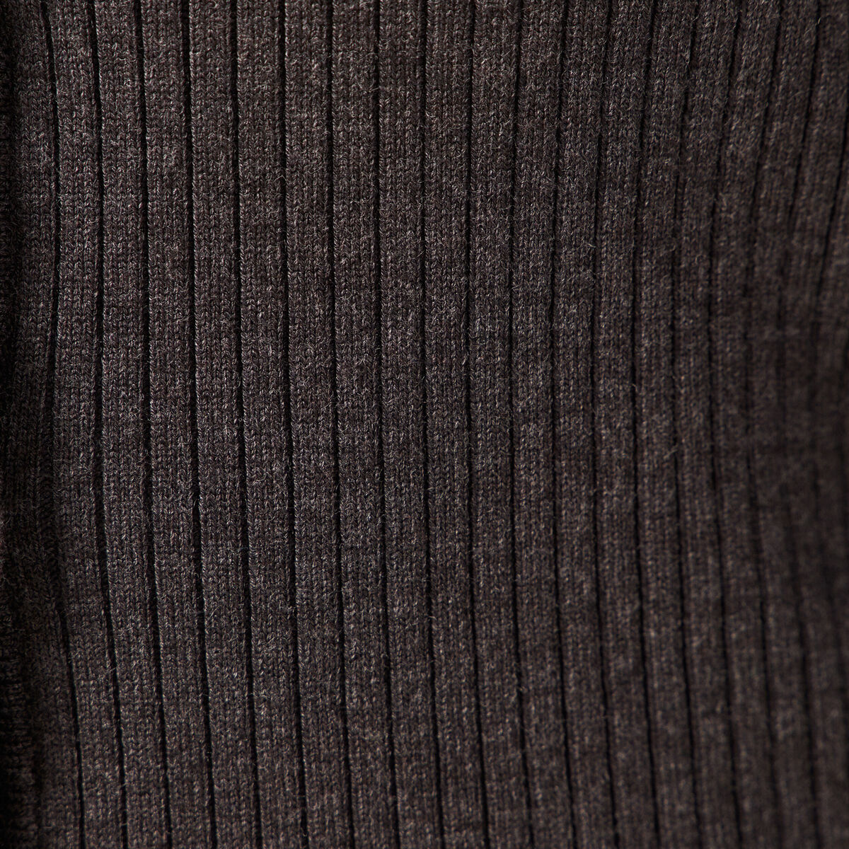 Gilet manches longues col v gris fonc&eacute; femme
