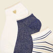 Lot 3 paires chaussettes bleu foncé femme