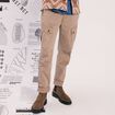 Pantalon cargo droit beige homme