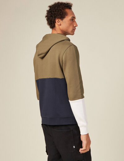 Sweat à capuche taupe homme