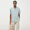 Chemise boyfriend manches courtes vert clair homme