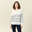 Pull manches longues bleu marine femme
