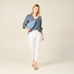 Blouse manches longues bleu marine femme