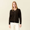 Veste manches longues terracotta femme