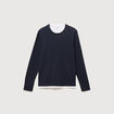 T-shirt manches longues bleu marine homme