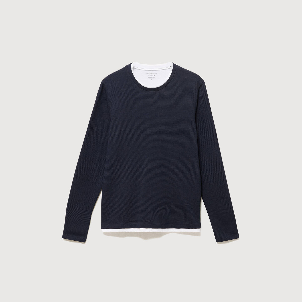T-shirt manches longues bleu marine homme