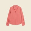Blouse manches longues terracotta femme