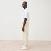 Pantalon large en velours ecru homme