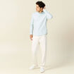 Chemise manches longues bleu gris homme