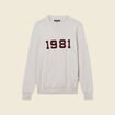 Pull manches longues col rond gris fonc&eacute; homme