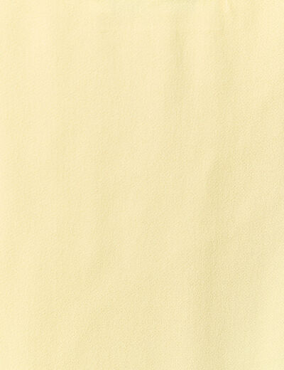 D&eacute;bardeur bretelles col v fluide jaune pastel femme