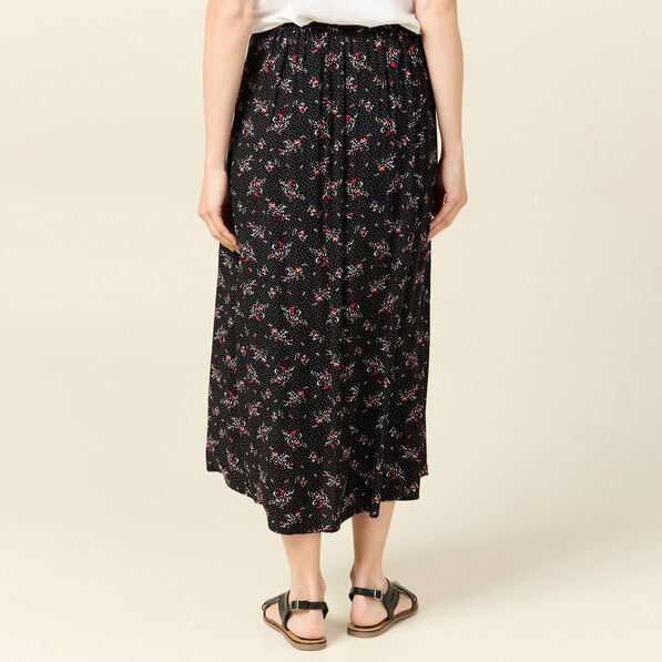 jupe longue evasee noir femme Jupe longue évasée noir femme