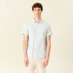 Chemise manches courtes vert olive homme