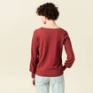 Pull manches longues vieux rose femme