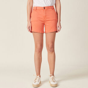 short chino eco responsable terracotta femme Short chino éco-responsable terracotta femme
