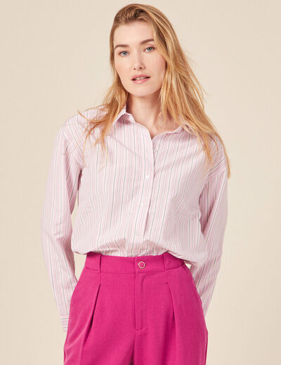 Chemise éco-responsable mauve femme