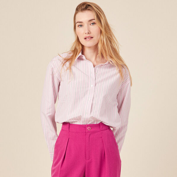 chemise eco responsable mauve femme Chemise éco-responsable mauve femme