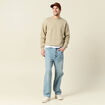 Jeans large 5 poches denim dirty homme