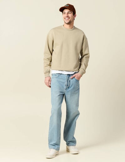 Jeans large 5 poches denim dirty homme