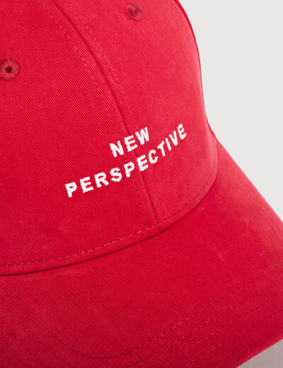 Casquette en coton rouge homme