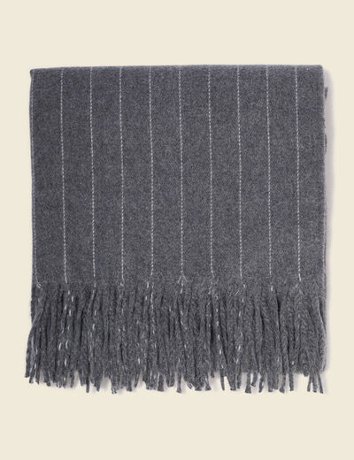 &Eacute;charpe gris fonc&eacute; homme