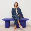 Veste en jeans manches longues denim brut clean femme