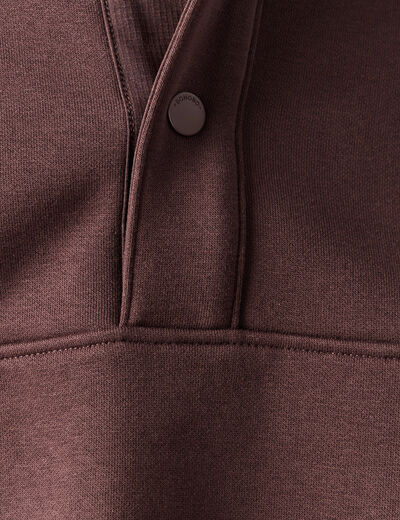 Sweat manches longues marron fonc&eacute; homme