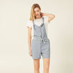 Combishort ceinturée bleu gris femme