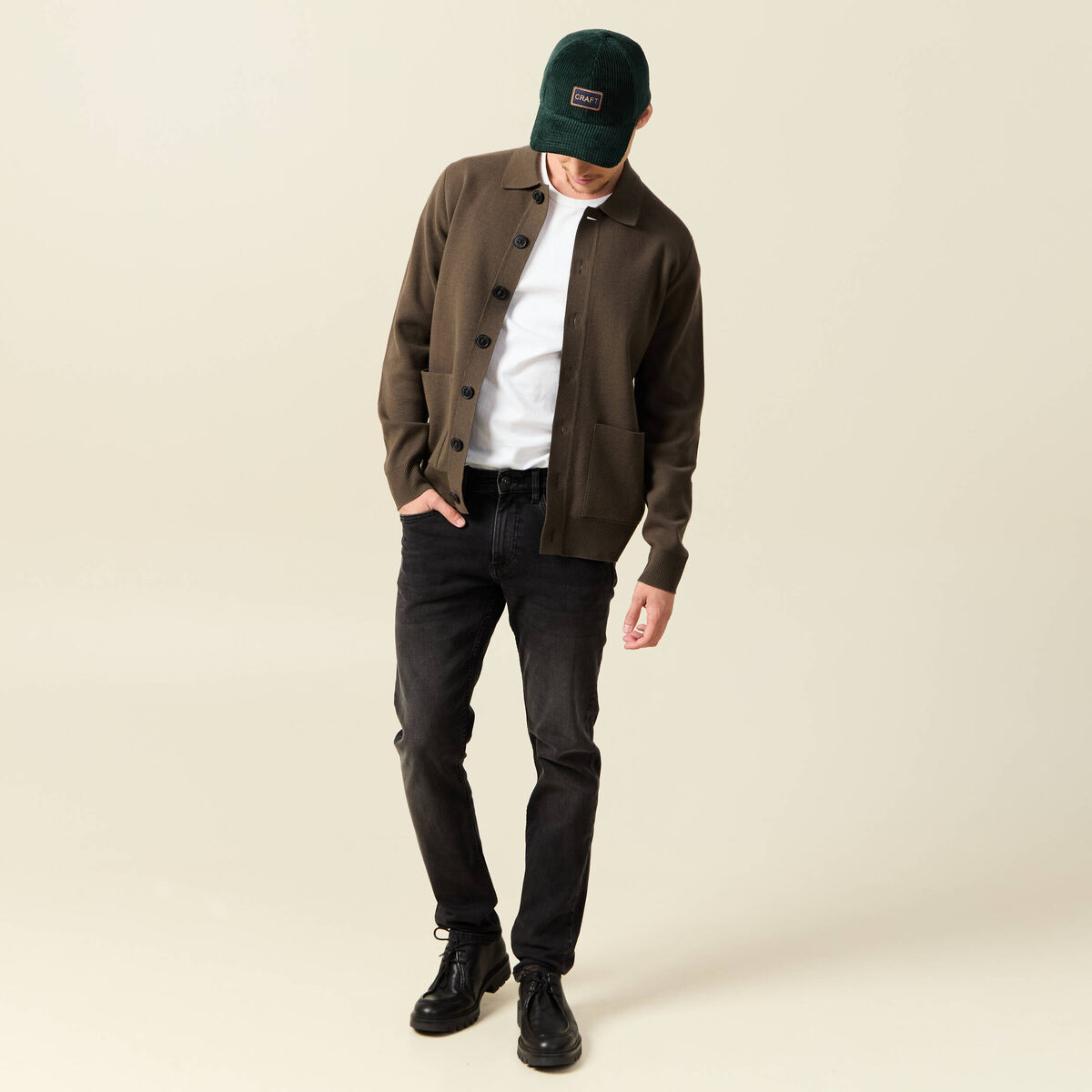 Jeans slim 5 poches longueur 32 denim noir homme