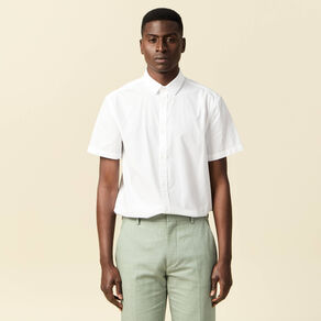 Chemise manches courtes blanc homme