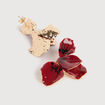 Boucles d'oreilles bordeaux femme