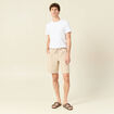 Short droit à coulisse sable homme