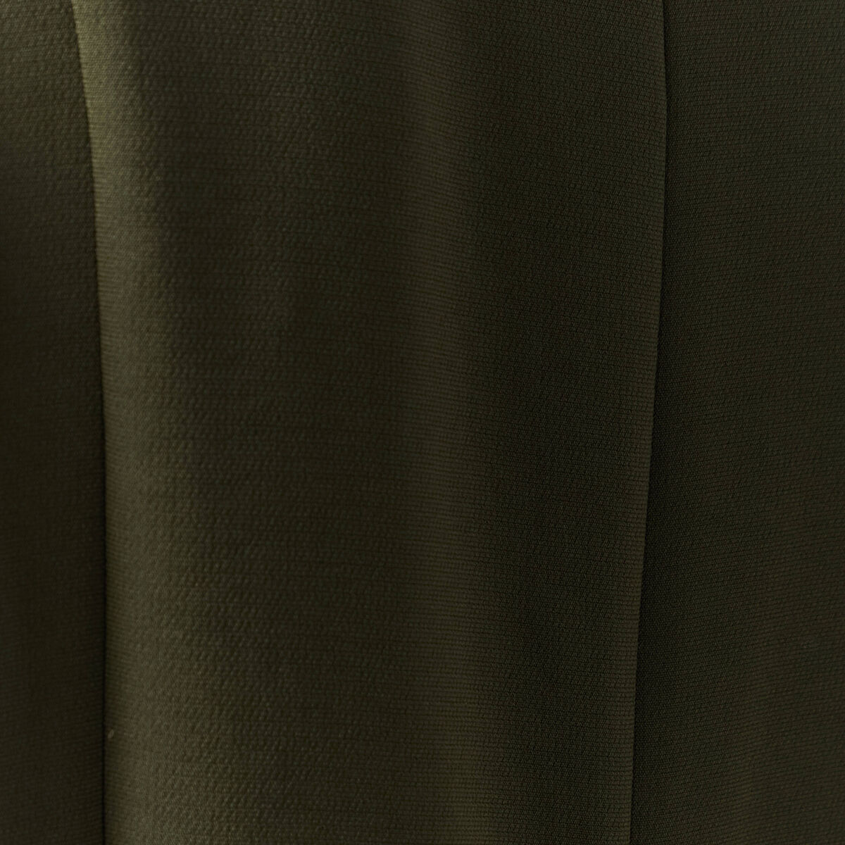 Robe fluide manches longues col rond vert kaki femme