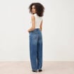 Jeans loose en coton denim used femme