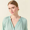 Chemise manches longues vert pastel femme