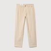 Pantalon droit en velours longueur 32 sable homme