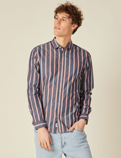 Chemise éco-responsable bleu marine homme