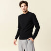Pull manches longues noir homme