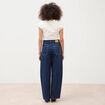 Jeans loose en coton denim brut clean femme