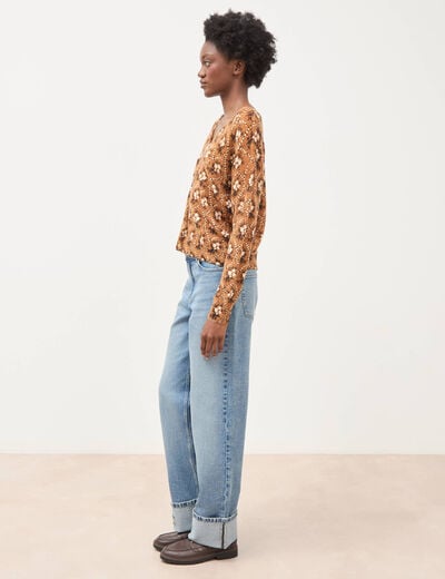 Gilet &agrave; manches longues bordeaux femme