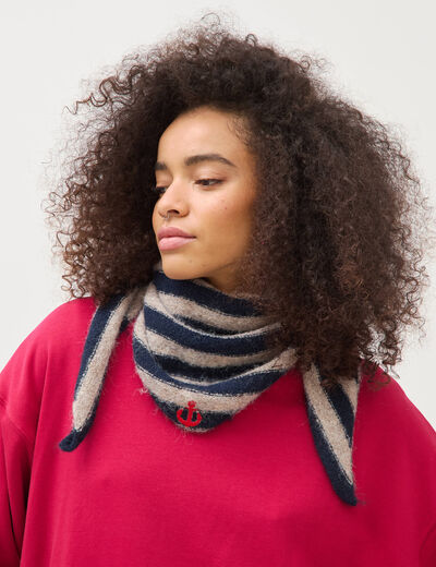 &Eacute;charpe bleu marine femme
