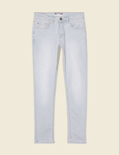 Jeans slim éco-responsable denim bleach homme