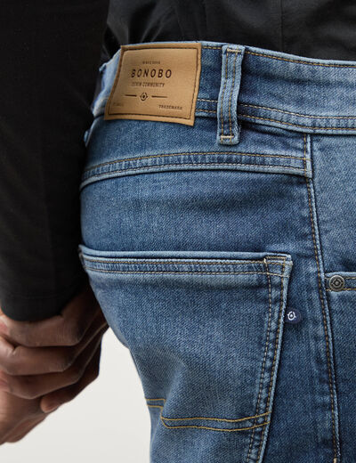Jeans straight homme used L34 denim stone homme
